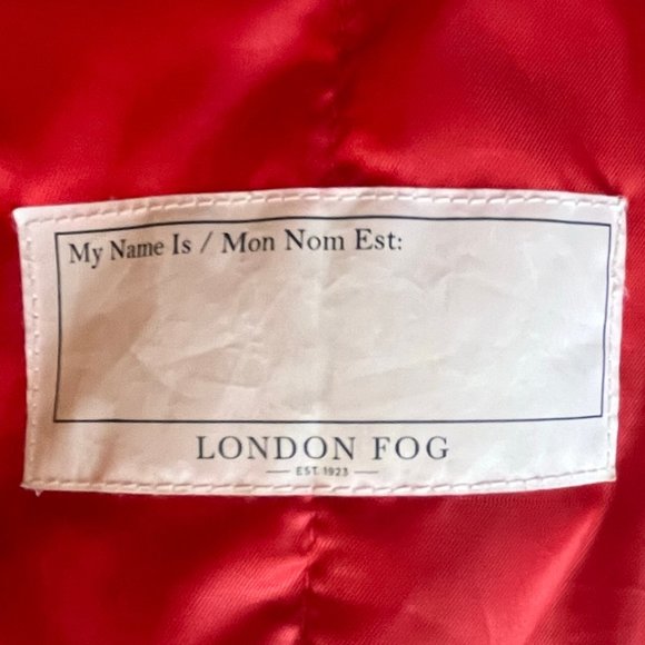 London Fog Girls Red and Faux Leopard Fur Coat. Size 5/6 - Picture 6 of 6